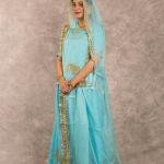 Sky Blue Gottapatti Poshak Set | Premium Bamber Satin | Jaipurio Designer Collection